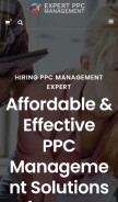 How expertppcmanagement.com looks like on a mobile device such as an iPhone.