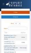 How exploit-db.com looks like on a mobile device such as an iPhone.