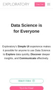 How exploratory.io looks like on a mobile device such as an iPhone.