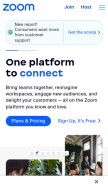 How explore.zoom.us looks like on a mobile device such as an iPhone.