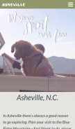 How exploreasheville.com looks like on a mobile device such as an iPhone.