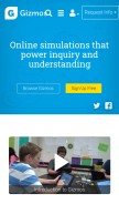 How explorelearning.com looks like on a mobile device such as an iPhone.