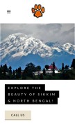 How exploresikkim.in looks like on a mobile device such as an iPhone.