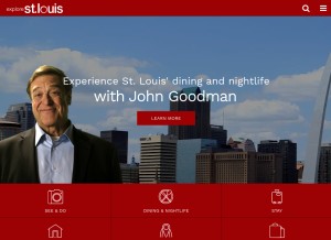 How explorestlouis.com looks like on a tablet such as an iPad.