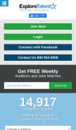 How exploretalent.com looks like on a mobile device such as an iPhone.