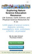 How exploringnature.org looks like on a mobile device such as an iPhone.