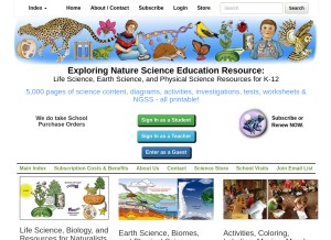 How exploringnature.org looks like on a tablet such as an iPad.