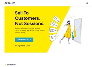 How exponea.com looks like on a tablet such as an iPad.
