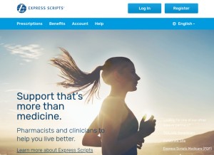 How express-scripts.com looks like on a tablet such as an iPad.