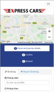 How expresscouriercars.co.uk looks like on a mobile device such as an iPhone.