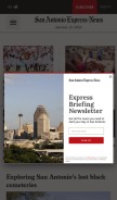How expressnews.com looks like on a mobile device such as an iPhone.