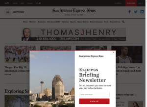 How expressnews.com looks like on a tablet such as an iPad.