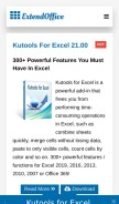 How extendoffice.com looks like on a mobile device such as an iPhone.