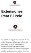 How extensionesparapelo.top looks like on a mobile device such as an iPhone.