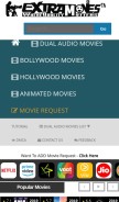 How extramovies.wiki looks like on a mobile device such as an iPhone.