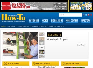 How extremehowto.com looks like on a tablet such as an iPad.
