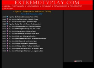 How extremotvplay.com looks like on a tablet such as an iPad.