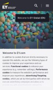 How ey.com looks like on a mobile device such as an iPhone.