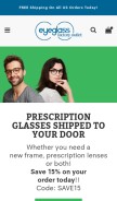 How eyeglassfactoryoutlet.com looks like on a mobile device such as an iPhone.