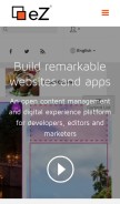 How ez.no looks like on a mobile device such as an iPhone.