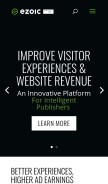 How ezoic.com looks like on a mobile device such as an iPhone.
