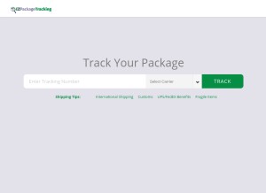 How ezpackagetracking.com looks like on a tablet such as an iPad.