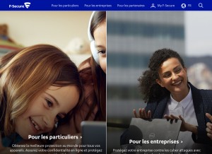 How f-secure.com looks like on a tablet such as an iPad.
