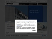 Desktop screenshot for lonza.com