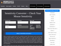 Desktop screenshot for sensitivityconverter.net