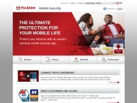 Desktop screenshot for mcafeemobilesecurity.com