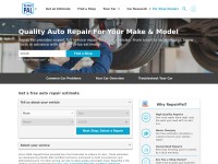 Desktop screenshot for repairpal.com