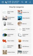 How fabglassandmirror.com looks like on a mobile device such as an iPhone.