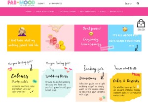 How fabmood.com looks like on a tablet such as an iPad.