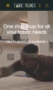 How fabricmonde.com looks like on a mobile device such as an iPhone.