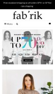 How fabrikstyle.com looks like on a mobile device such as an iPhone.