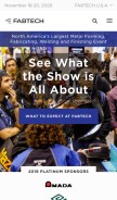 How fabtechexpo.com looks like on a mobile device such as an iPhone.