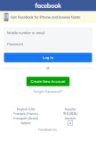How facebook.com looks like on a mobile device such as an iPhone.