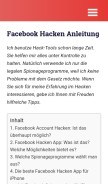 How facebookhacken.com looks like on a mobile device such as an iPhone.