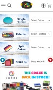 How facepaint.com looks like on a mobile device such as an iPhone.