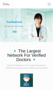 How facmedicine.com looks like on a mobile device such as an iPhone.