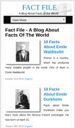 How factfile.org looks like on a mobile device such as an iPhone.