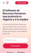 How factorial.co looks like on a mobile device such as an iPhone.