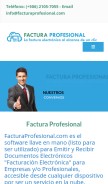 How facturaprofesional.com looks like on a mobile device such as an iPhone.