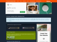 Desktop screenshot for steamsignature.com