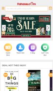 How fahasa.com looks like on a mobile device such as an iPhone.