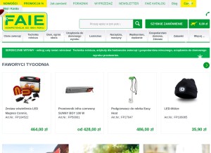 How faie.pl looks like on a tablet such as an iPad.