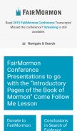 How fairmormon.org looks like on a mobile device such as an iPhone.