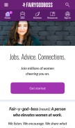 How fairygodboss.com looks like on a mobile device such as an iPhone.