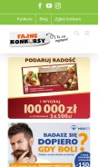 How fajnekonkursy.pl looks like on a mobile device such as an iPhone.
