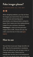 How fakeimg.pl looks like on a mobile device such as an iPhone.